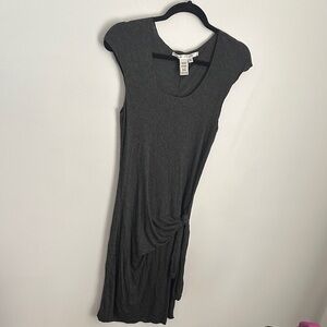 Max Studio Charcoal Asymmetrical Dress